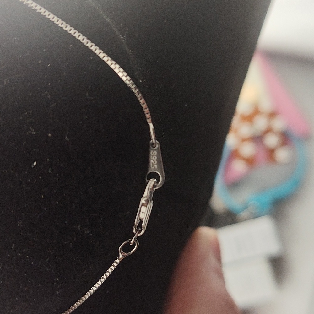 Louis Vuitton Silver Pendant Stamped 925 Sterling Silver 16-in Necklace - Picture 3 of 3